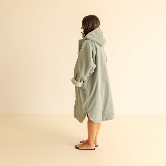 ADULT CRUMPET COAT | WEATHERPROOF CHANGING ROBE - MATCHA
