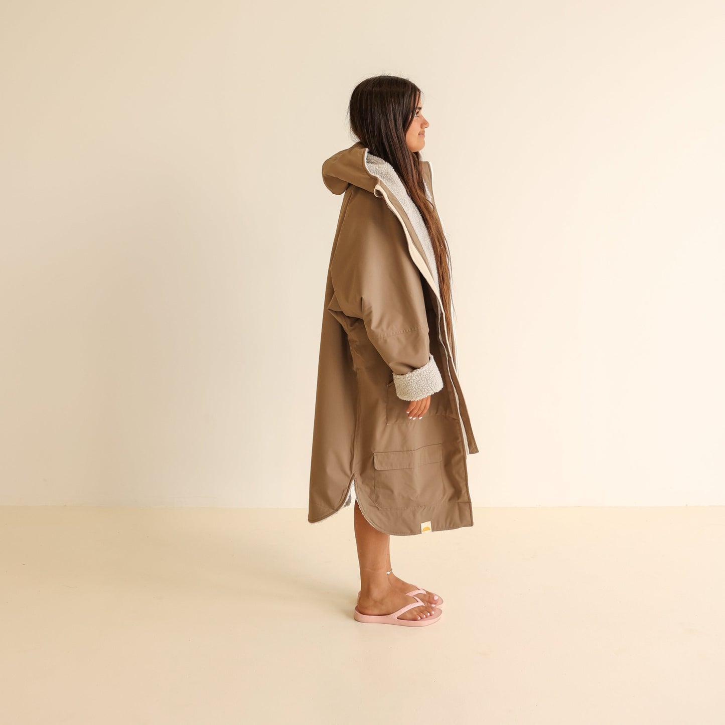 ADULT CRUMPET COAT | WEATHERPROOF CHANGING ROBE - MOCHA