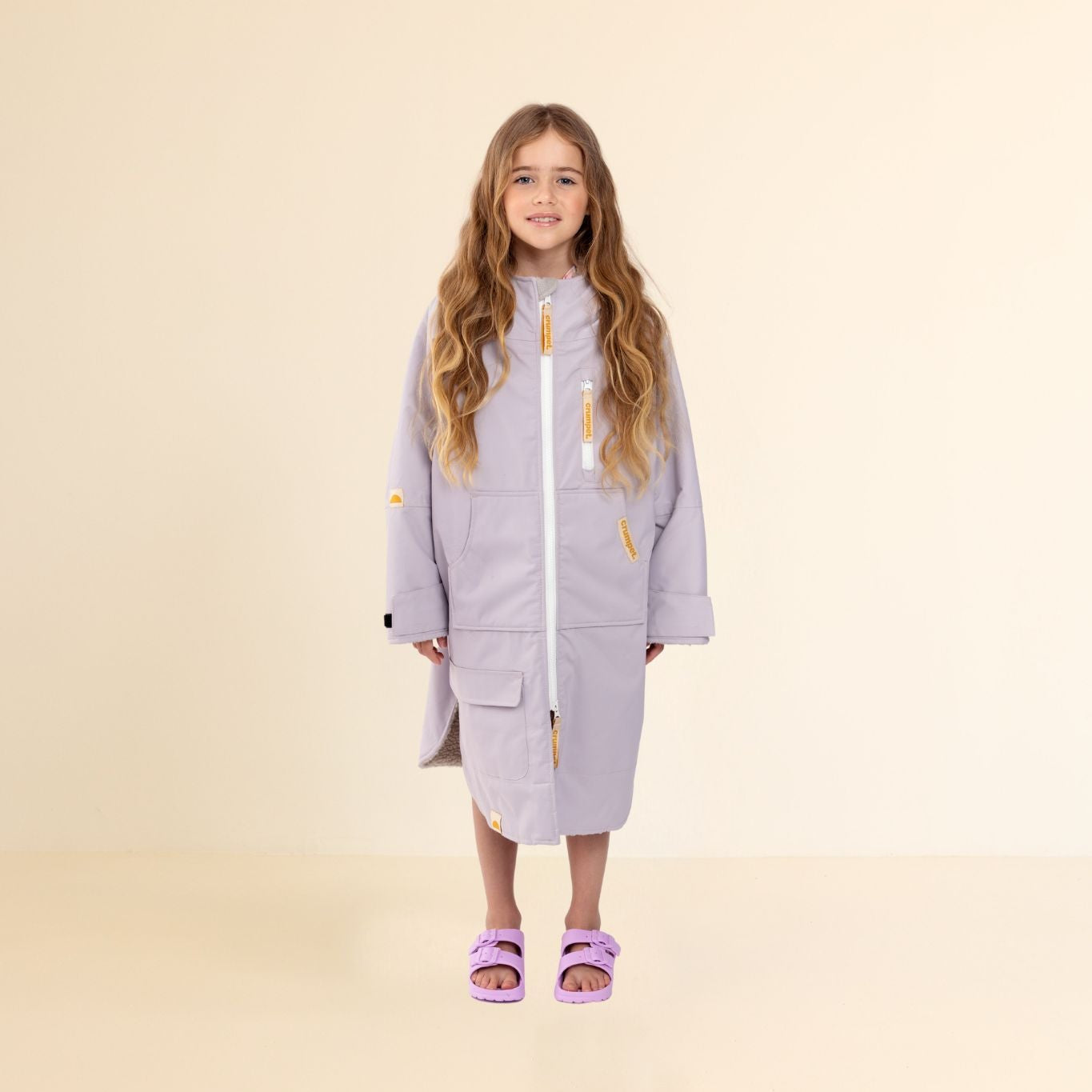 KIDS CRUMPET COAT | WEATHERPROOF CHANGING ROBE - LILAC