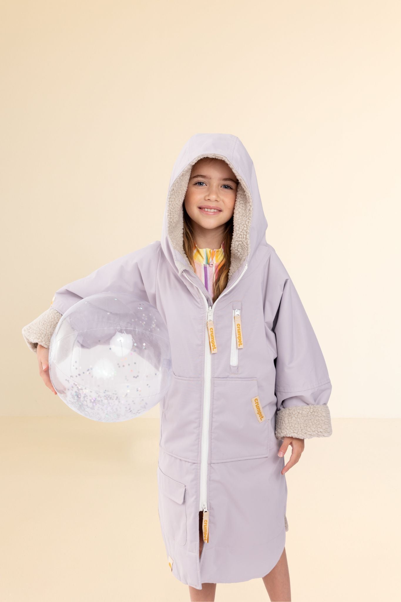 KIDS CRUMPET COAT | WEATHERPROOF CHANGING ROBE - LILAC