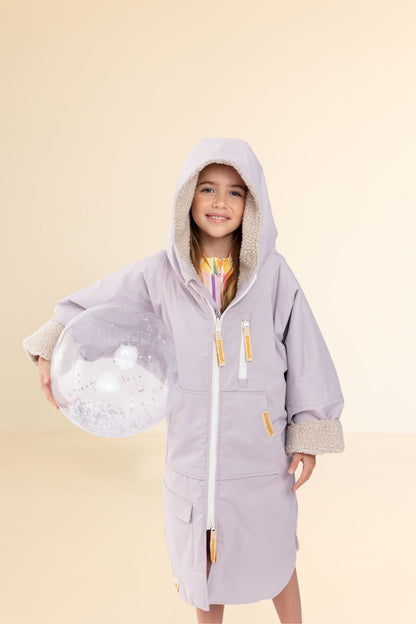 KIDS CRUMPET COAT | WEATHERPROOF CHANGING ROBE - LILAC