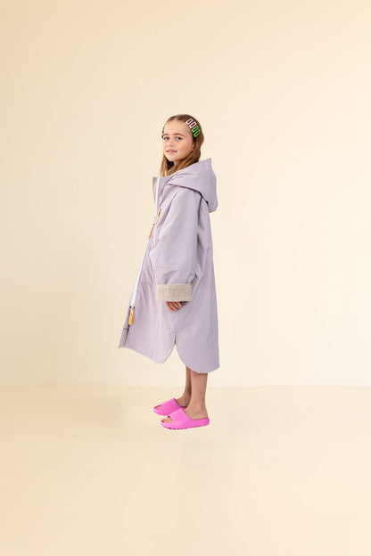 KIDS CRUMPET COAT | WEATHERPROOF CHANGING ROBE - LILAC