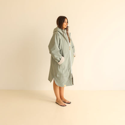 ADULT CRUMPET COAT | WEATHERPROOF CHANGING ROBE - MATCHA