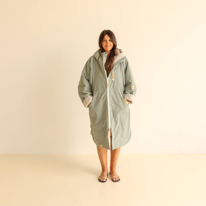 ADULT CRUMPET COAT | WEATHERPROOF CHANGING ROBE - MATCHA