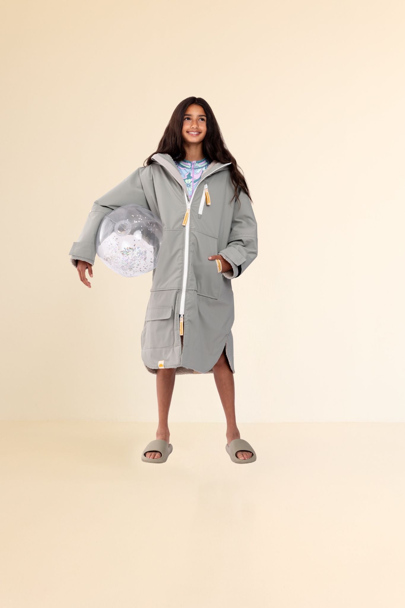 KIDS CRUMPET COAT | WEATHERPROOF CHANGING ROBE -  MATCHA
