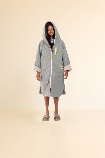 KIDS CRUMPET COAT | WEATHERPROOF CHANGING ROBE -  MATCHA