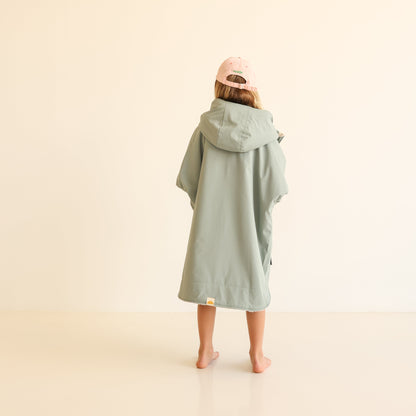 KIDS CRUMPET COAT | WEATHERPROOF CHANGING ROBE -  MATCHA