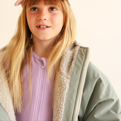 KIDS CRUMPET COAT | WEATHERPROOF CHANGING ROBE -  MATCHA