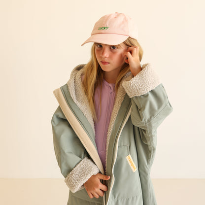 KIDS CRUMPET COAT | WEATHERPROOF CHANGING ROBE -  MATCHA