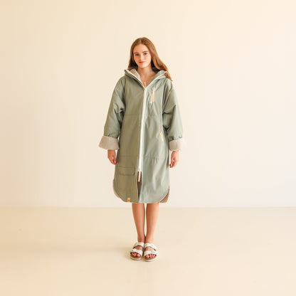 ADULT CRUMPET COAT | WEATHERPROOF CHANGING ROBE - MATCHA