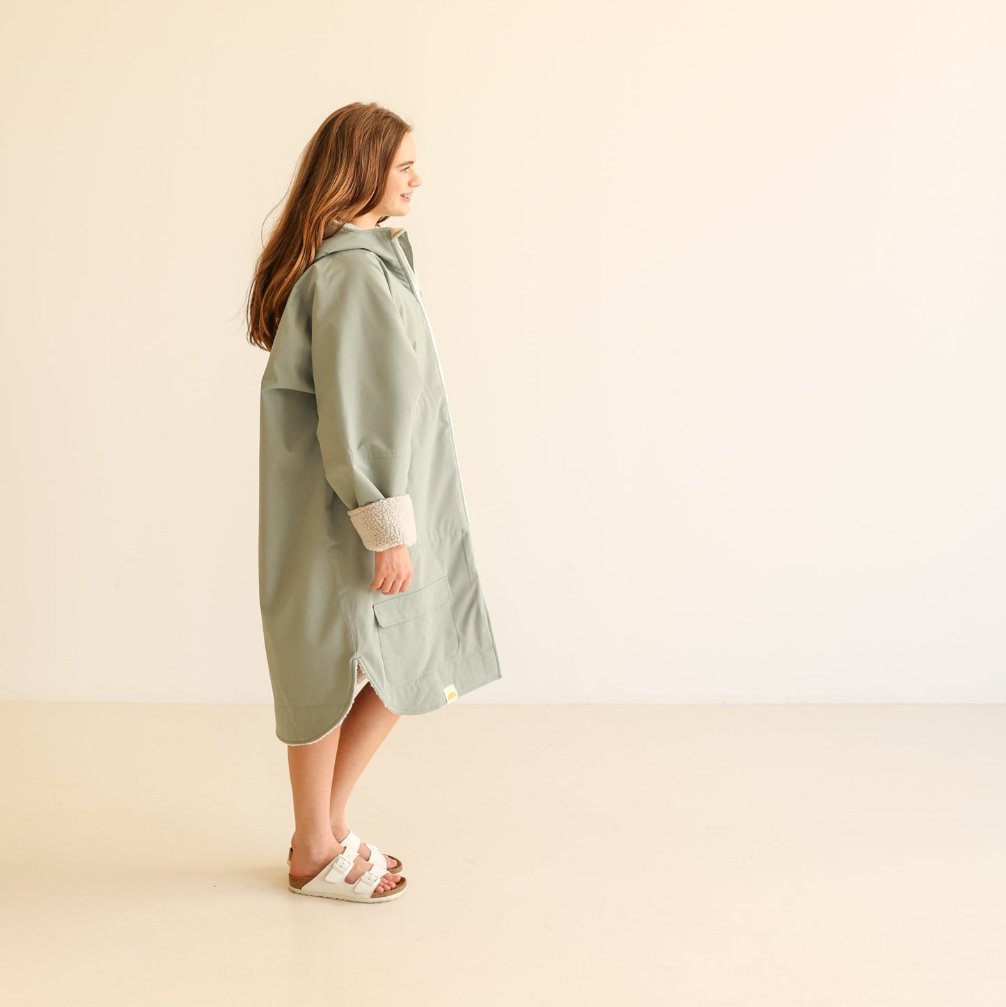 ADULT CRUMPET COAT | WEATHERPROOF CHANGING ROBE - MATCHA