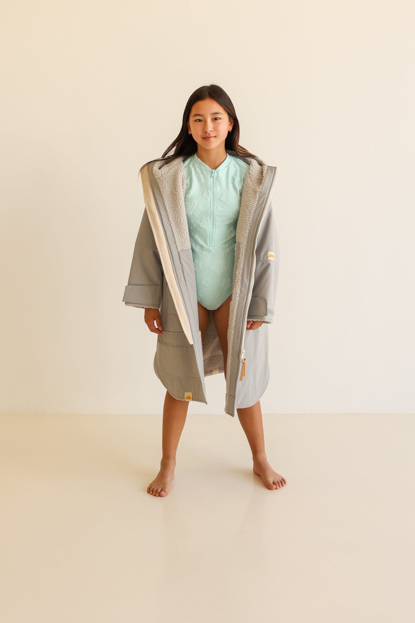 KIDS CRUMPET COAT | WEATHERPROOF CHANGING ROBE - MIST