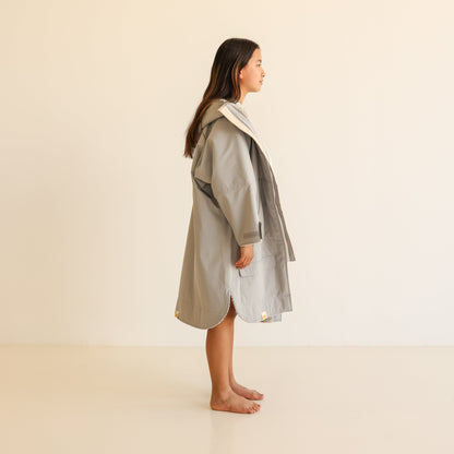 KIDS CRUMPET COAT | WEATHERPROOF CHANGING ROBE - MIST