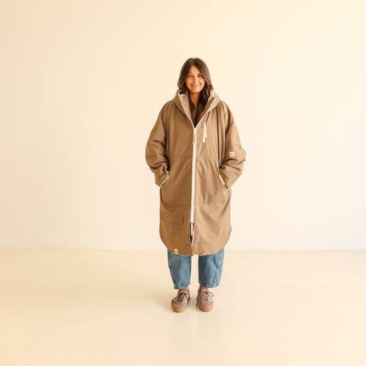 ADULT CRUMPET COAT | WEATHERPROOF CHANGING ROBE - MOCHA