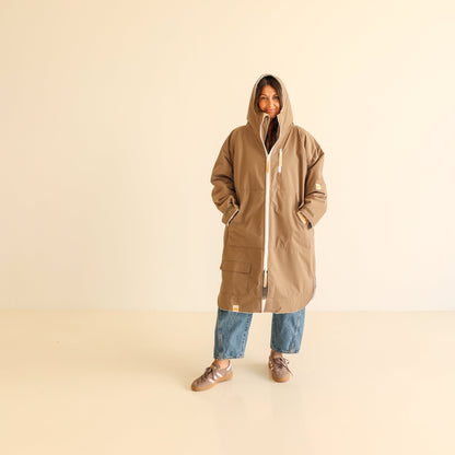 ADULT CRUMPET COAT | WEATHERPROOF CHANGING ROBE - MOCHA