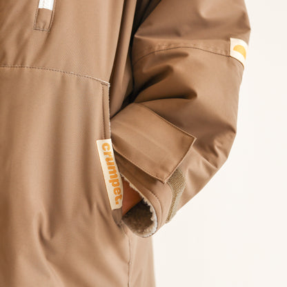 KIDS CRUMPET COAT | WEATHERPROOF CHANGING ROBE - MOCHA