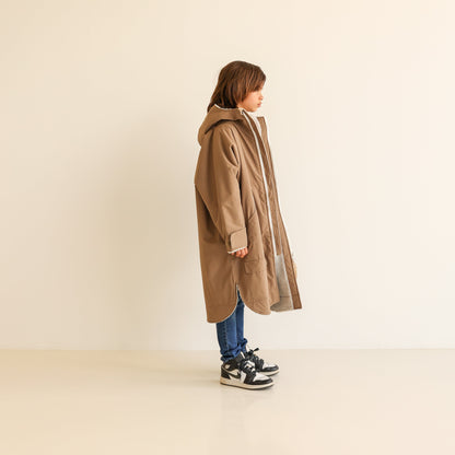 KIDS CRUMPET COAT | WEATHERPROOF CHANGING ROBE - MOCHA