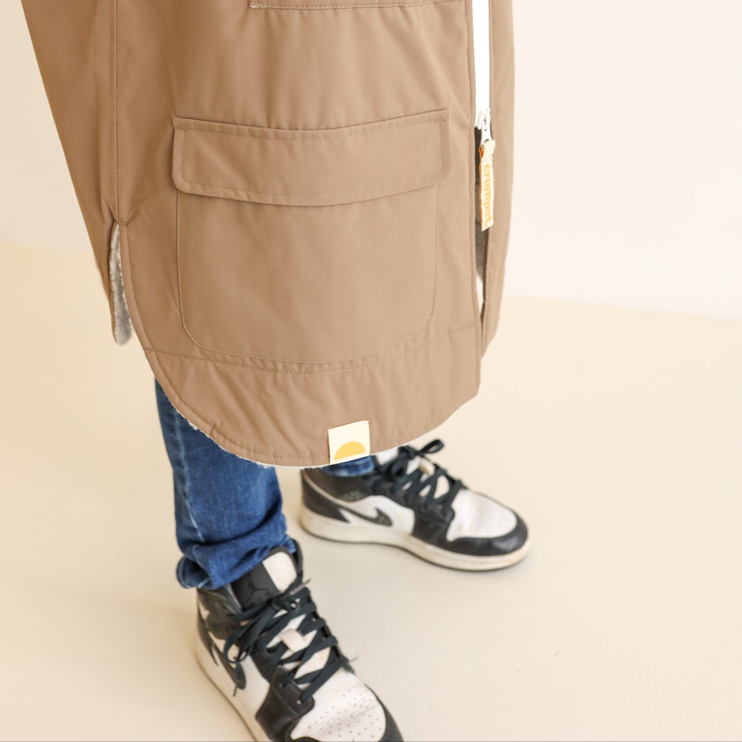 KIDS CRUMPET COAT | WEATHERPROOF CHANGING ROBE - MOCHA
