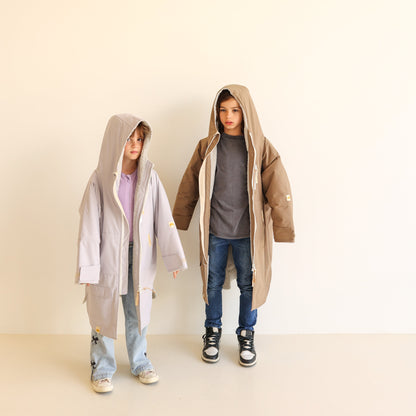 KIDS CRUMPET COAT | WEATHERPROOF CHANGING ROBE - MOCHA