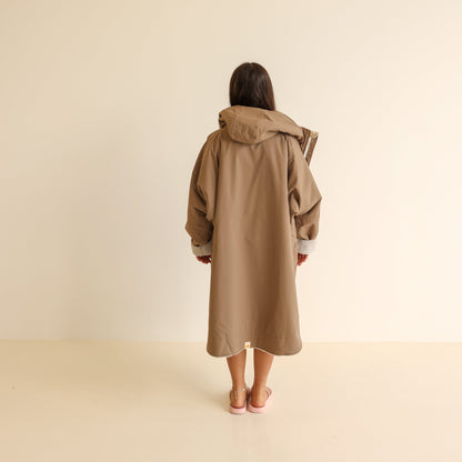 ADULT CRUMPET COAT | WEATHERPROOF CHANGING ROBE - MOCHA