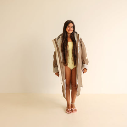 ADULT CRUMPET COAT | WEATHERPROOF CHANGING ROBE - MOCHA