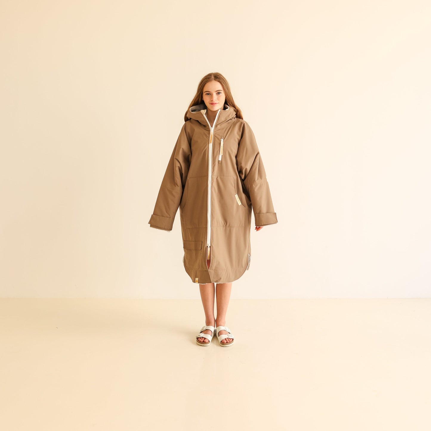 ADULT CRUMPET COAT | WEATHERPROOF CHANGING ROBE - MOCHA