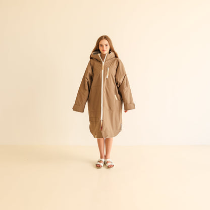 ADULT CRUMPET COAT | WEATHERPROOF CHANGING ROBE - MOCHA