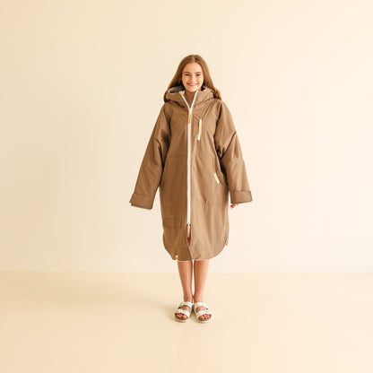 ADULT CRUMPET COAT | WEATHERPROOF CHANGING ROBE - MOCHA