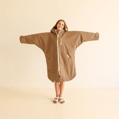 ADULT CRUMPET COAT | WEATHERPROOF CHANGING ROBE - MOCHA