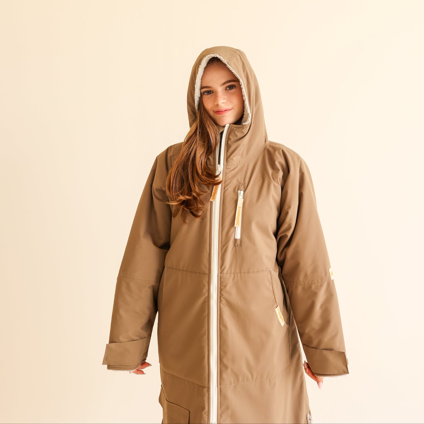 ADULT CRUMPET COAT | WEATHERPROOF CHANGING ROBE - MOCHA
