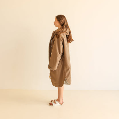 ADULT CRUMPET COAT | WEATHERPROOF CHANGING ROBE - MOCHA