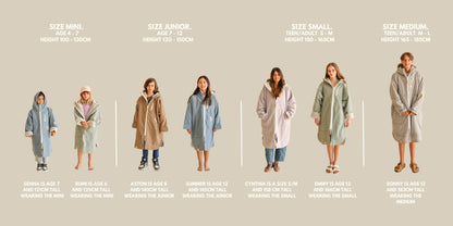 KIDS CRUMPET COAT | WEATHERPROOF CHANGING ROBE - MIST