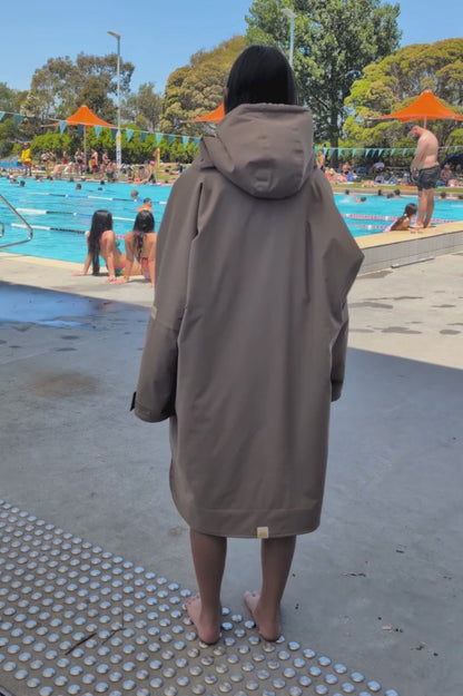 ADULT CRUMPET COAT | WEATHERPROOF CHANGING ROBE - MOCHA